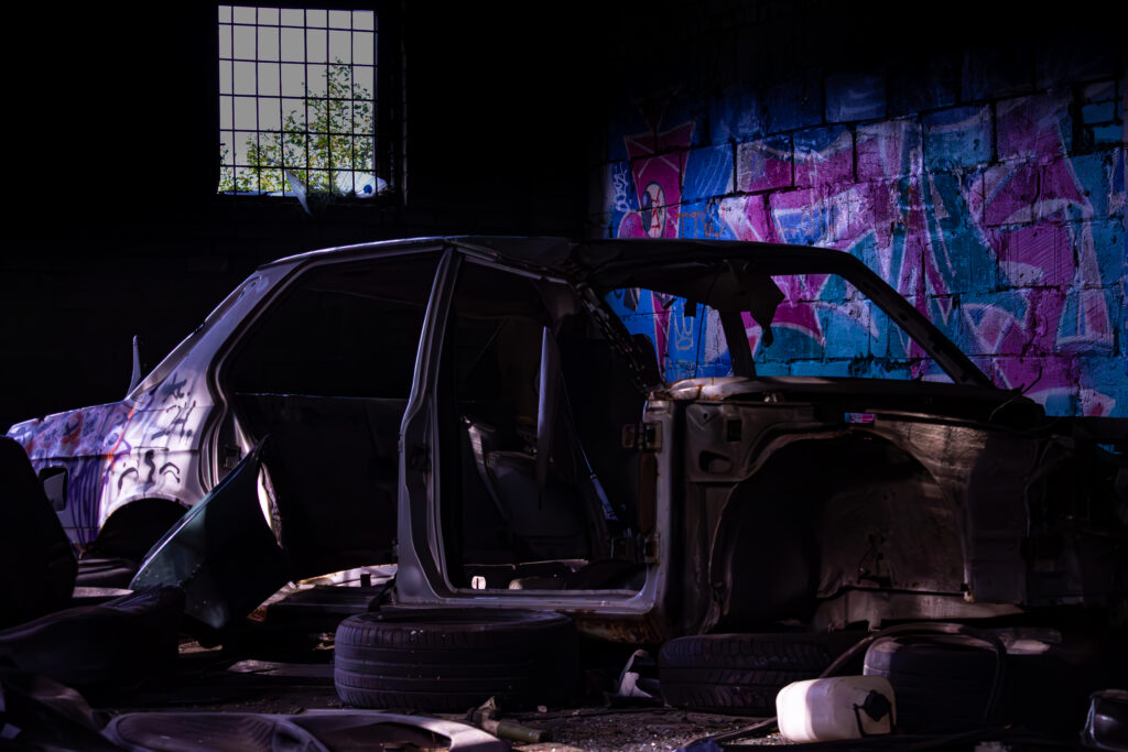 Mahajäetud Auto Vanas Peeter I merekindluses Urban Decay Car